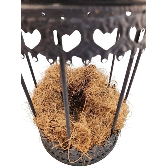 Hanging Metal Bird Cage Planter With Coco Liner Insert For Indoor/Outdoor Decor - Picture 5 of 8